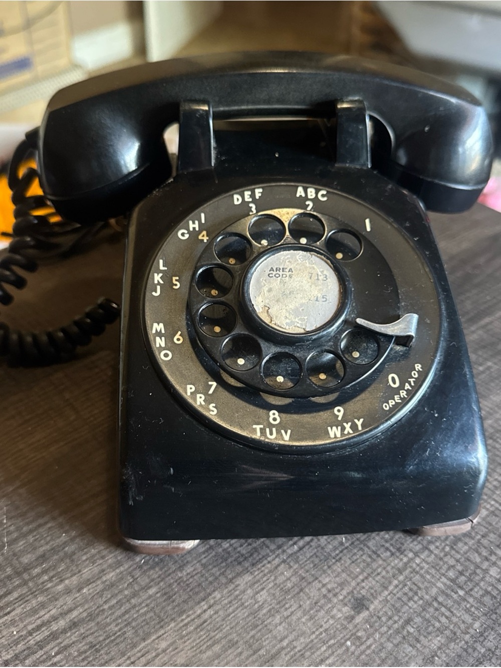 Vintage Western Electric Bell System Mdl CD500 Black Rotary Dial Phone Untested